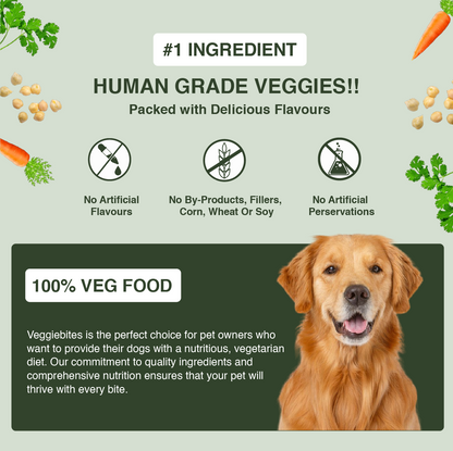 VeggieBites 100% Veg Dog Food For Adult Dogs